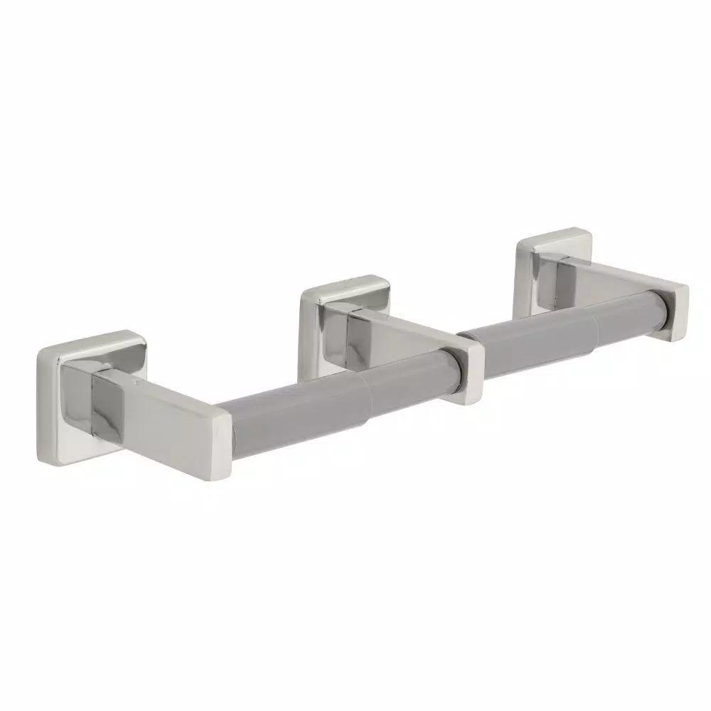 Franklin Brass Century Triple Post Toilet Paper Holder, Polished Stainless Steel