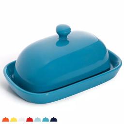 Sweese Porcelain Butter Dish with Lid, Steel Blue, 1 Piece thumbnail 1