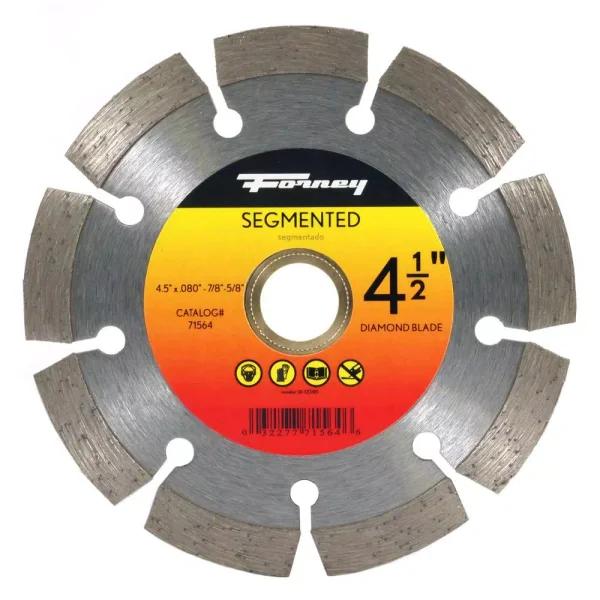 Forney 4-1/2 in. Segmented Diamond Cut-Off Blade for Concrete and Masonry