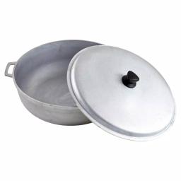 IMUSA 17.9 qt. Cast Aluminum Caldero with Natural Finish and Tight Fitting Lid thumbnail 2