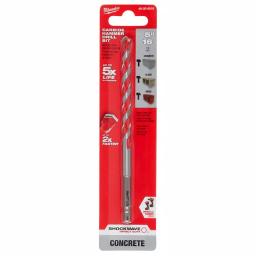 Milwaukee SHOCKWAVE 5/16 in. Carbide Hammer Drill Bit, 6 in. Length, 1/4 in. Hex Shank thumbnail 8