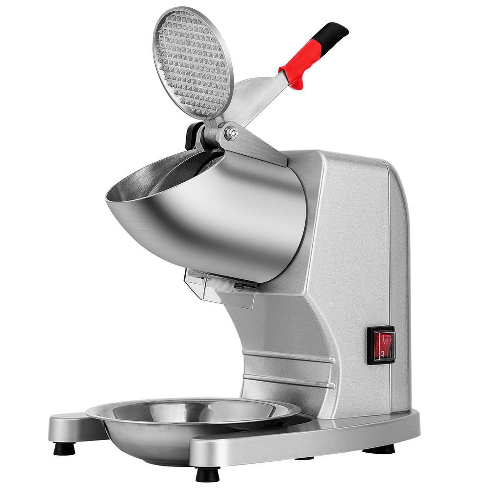 VIVOHOME 11 oz Electric Ice Crusher and Snow Cone Machine, Dual Blades, Silver Stainless Steel
