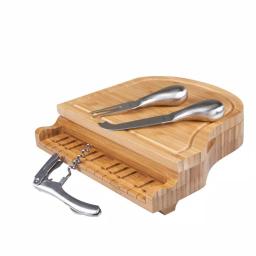 Legacy Picnic Time Piano Cheese Board and Tools Set - Bamboo Baby Grand Piano Design thumbnail 3
