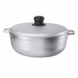 IMUSA 11.6 qt. Cast Aluminum Caldero with Natural Finish and Tight Fitting Lid thumbnail 1