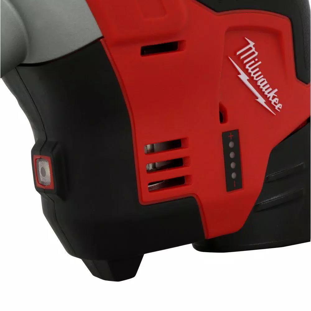 Milwaukee 2458-21 M12 12V Lithium-Ion Cordless Palm Nailer Kit with 1.5Ah Battery, Charger and Bag
