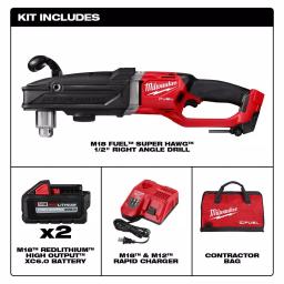 Milwaukee M18 FUEL 1/2 in. Right Angle Drill Kit, Gen 2 Brushless Cordless thumbnail 2