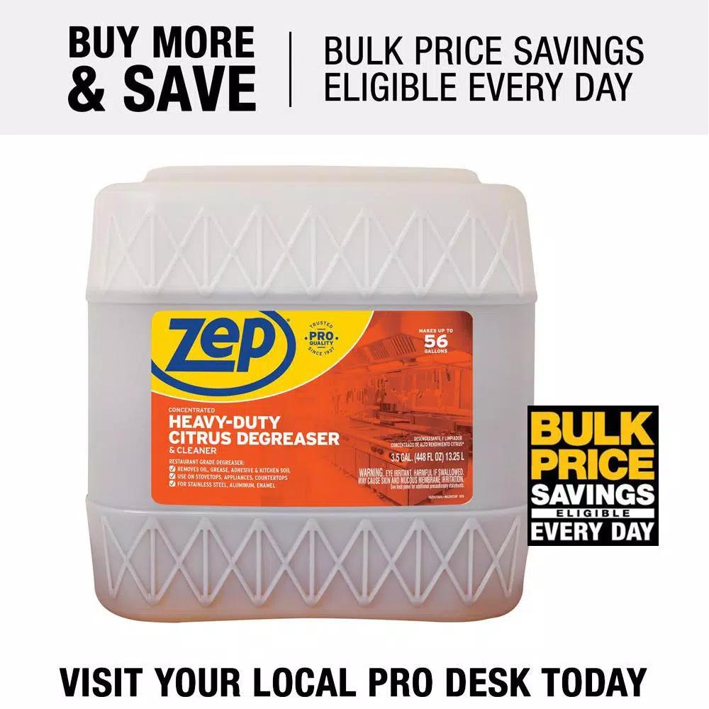 ZEP Heavy-Duty Citrus Degreaser, Multi-Purpose Concentrated Cleaner, 3.5 Gal.