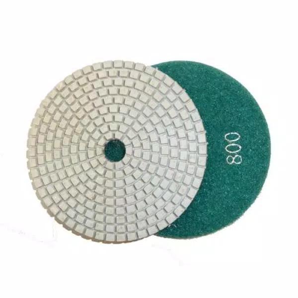 Toolocity JHX 5 in. Dry/Wet Diamond Polishing Pad Set with Semi-Rigid Back Holder for Concrete and Granite