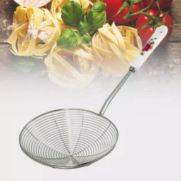ExcelSteel 6.25 in. Stainless Steel Wire Strainer with Ceramic Rose Handle and Hanging Hook thumbnail 5