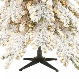 Home Decorators Collection Risch 7.5 ft. White Pine Heavy Flocked Pre-Lit LED Artificial Christmas Tree with 1000 SureBright Warm White Lights thumbnail 3