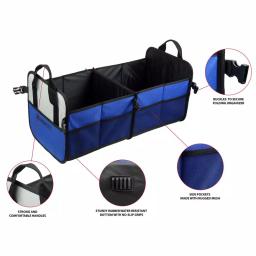 GigaTent 2-Compartment Collapsible Portable Trunk Organizer and Soft-Side Cooler, Blue thumbnail 7