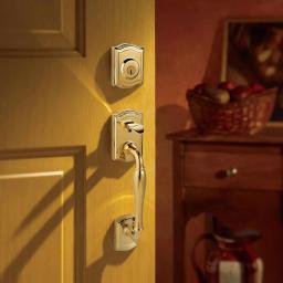 Baldwin Prestige Wesley Single Cylinder Door Handleset with Alcott Knob, Lifetime Polished Brass thumbnail 9