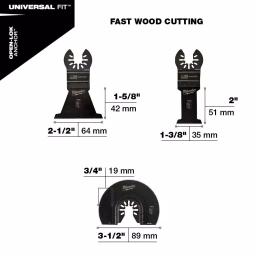 Milwaukee OPEN-LOK 29-Piece Oscillating Multi-Tool Blade & Sandpaper Variety Pack thumbnail 4