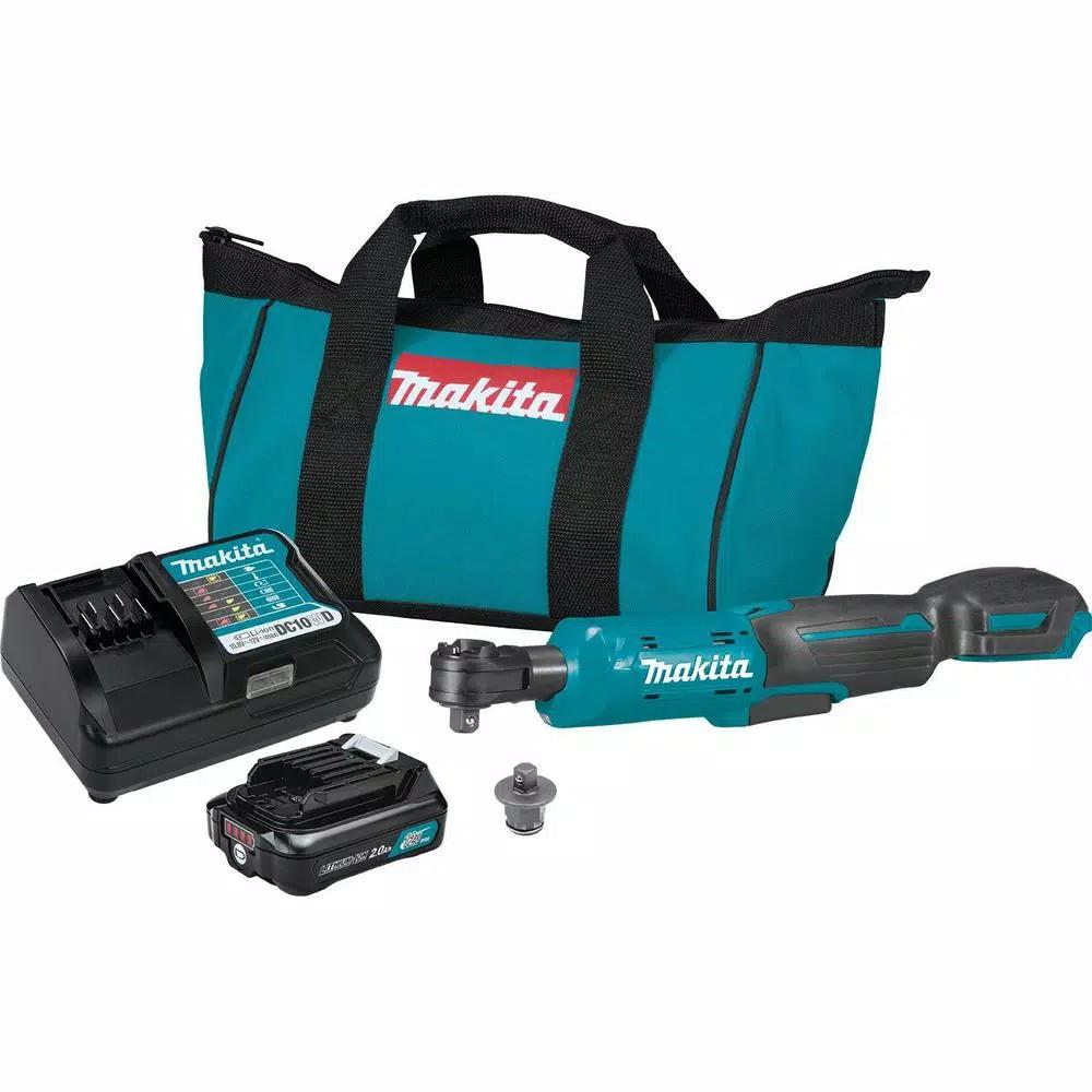 Makita 12V MAX CXT Cordless Ratchet Kit with Bonus 1/4 in. Impact Wrench