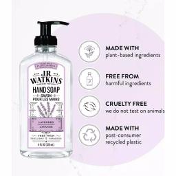 J.R. Watkins Lavender Essential Oil Hand Soap, 11 oz. Pump Bottle (Case of 6) thumbnail 3