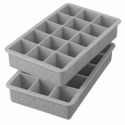 Spectrum Tovolo Perfect Cube Silicone Ice Mold Trays, 2-Piece Set, Oyster Gray thumbnail 3