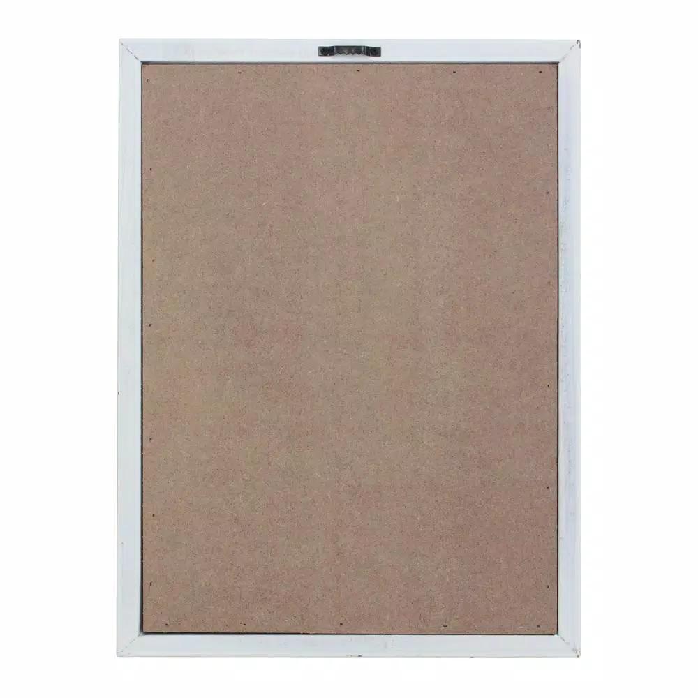 Stonebriar Collection Stonebriar Gray Felt Memo Board with White Wash Wooden Frame and 356 Letter Kit