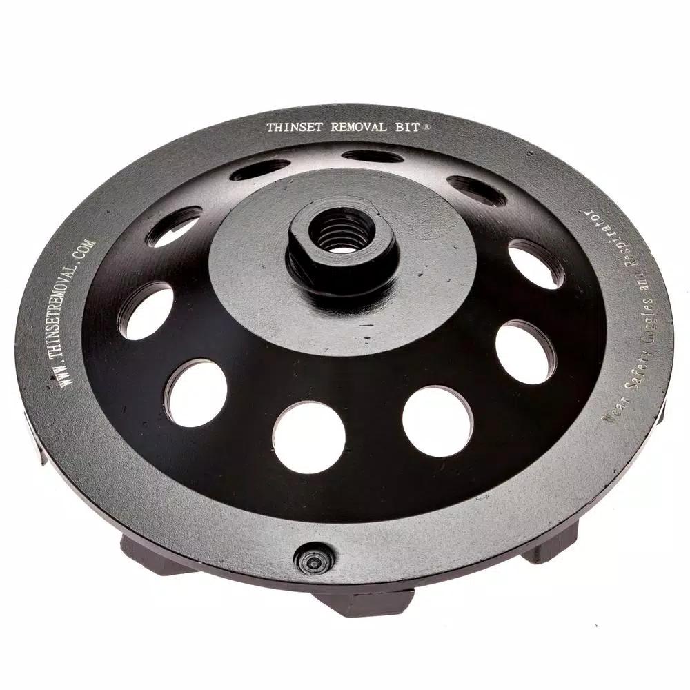 Thinset Removal Bit 7 in. Arrow Diamond Grinding Cup Wheel for Masonry, 5/8-11 in. Arbor