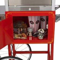 Funtime 8oz Red Theater Style Popcorn Popper Machine with Cart thumbnail 4