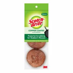 Scotch-Brite 2.8 in. Copper Coated Scouring Pads, 3-Pack thumbnail 1