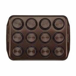 Circulon 12-Cup Nonstick Muffin and Cupcake Pan, Chocolate Brown thumbnail 3