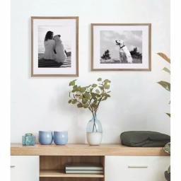DesignOvation Design Ovation Gallery Wood Picture Frame Set, Rustic Brown, Set of 2 (Matted to 11x14 in.) thumbnail 6
