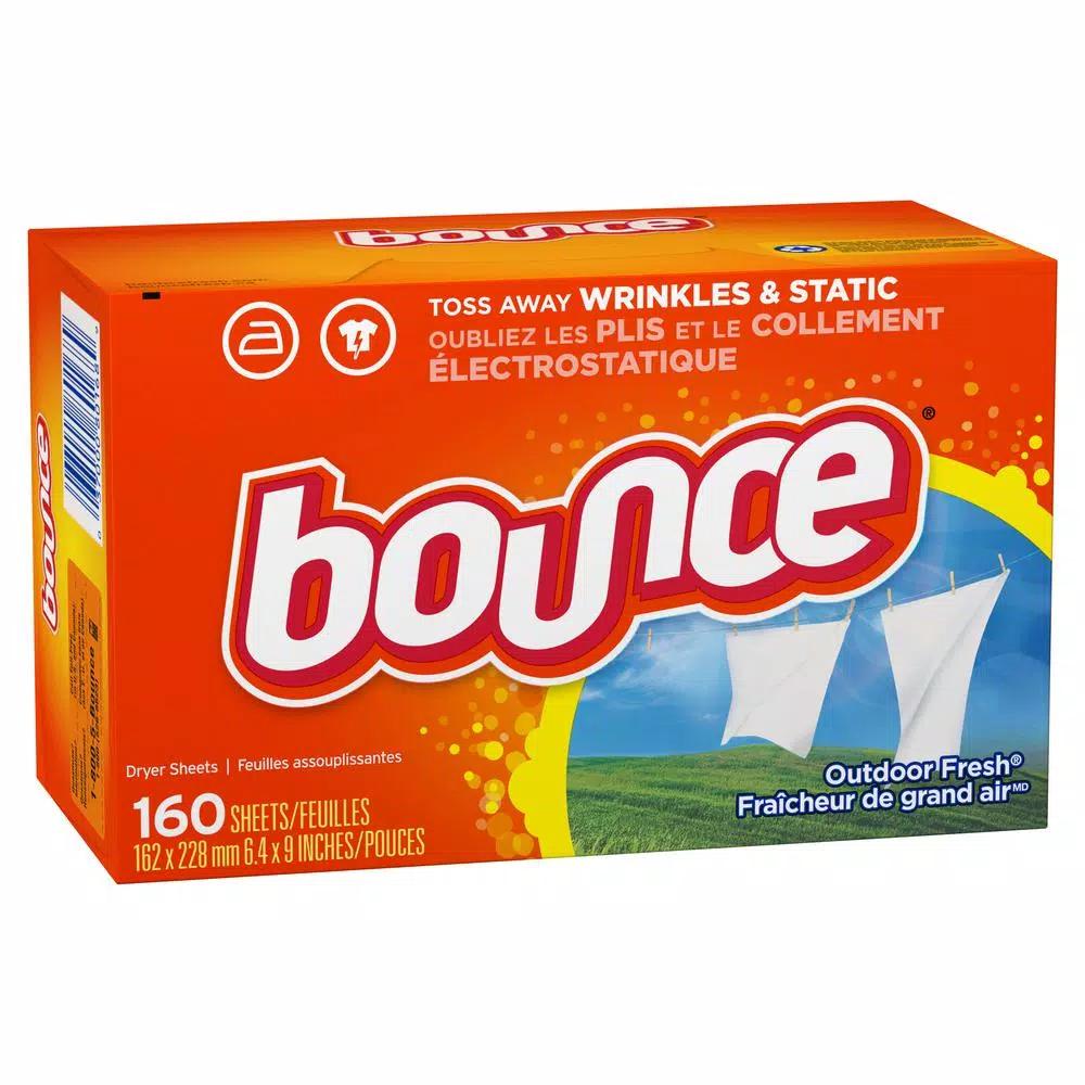 Bounce Outdoor Fresh Scent Fabric Softener Dryer Sheets, 160-Count