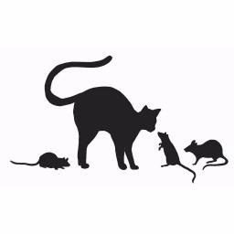 WallPops Black Cat and Mouse Halloween Wall Decal Kit, 24 in. x 17.5 in. thumbnail 2