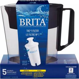 Brita Soho 5-Cup Water Filter Pitcher, BPA-Free, Black thumbnail 9