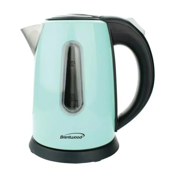 Brentwood Appliances 1-Liter Blue Stainless Steel Cordless Electric Kettle