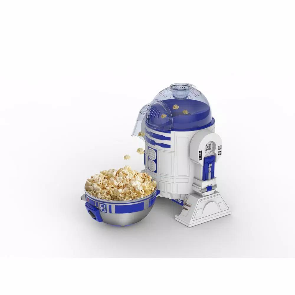 Uncanny Brands Star Wars R2-D2 Hot Air Popcorn Maker, 2 oz. Kernel Capacity, Blue/White