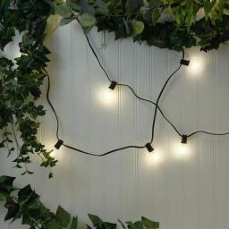 LUMABASE 25 LED White Globe String Lights with Warm Filament Bulbs, 25 ft. Weather Resistant Outdoor/Indoor Decor thumbnail 3