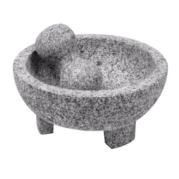 IMUSA Natural Granite Molcajete Mortar and Pestle, 5 in.