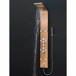 AKDY 65 in. 8-Jet Bronze Stainless Steel Shower Panel System with Rainfall Waterfall and Handheld Wand thumbnail 7