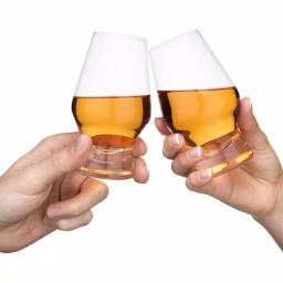 JoyJolt Halo 7.8 oz. Crystal Whiskey Glasses, Set of 4 thumbnail 3