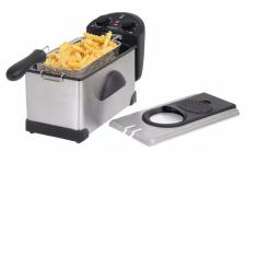 PREMIUM 3.2 Qt. Stainless Steel Deep Fryer with Fry Basket and Clear View Lid, 1500W thumbnail 2