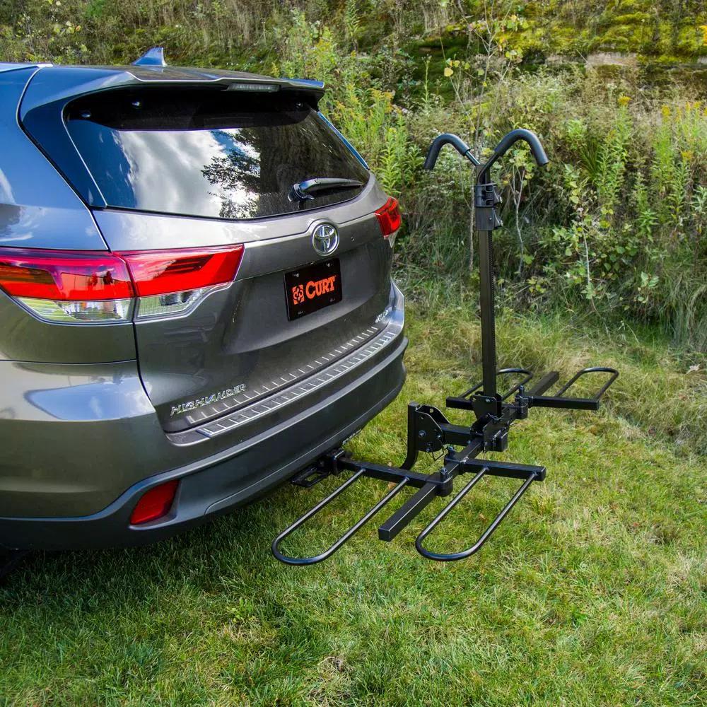 CURT 2-Bike Tray-Style Hitch-Mounted Bike Rack, 1-1/4" or 2" Receiver