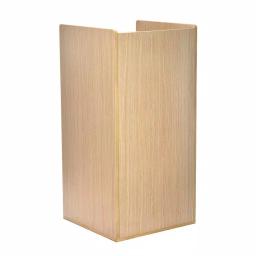 Alpine Industries 40 Gal. Oak Wood Commercial Tray Top Waste Enclosure Trash Can thumbnail 7