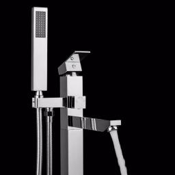AKDY Freestanding Floor Mount Roman Tub Faucet with Hand Shower, Chrome thumbnail 6