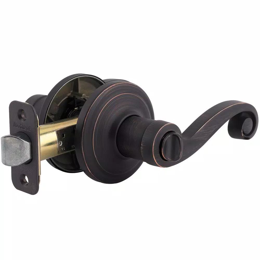 Kwikset Lido Venetian Bronze Exterior Entry Door Lever with SmartKey Security