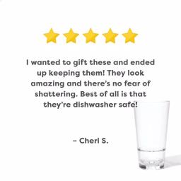 TOSSWARE Reserve Backbar 14 oz. Tritan Stacking Tall Glasses, Unbreakable Clear Plastic, Set of 24 thumbnail 6