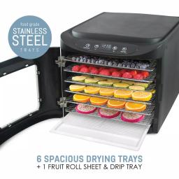Elite 6-Tier Stainless Steel Mesh Food Dehydrator with Digital Control Panel thumbnail 9