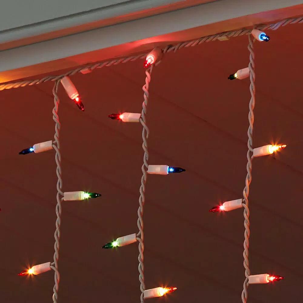 Home Accents Holiday 300 Multi-Color High Density Plus Heavy Duty Icicle String Lights, 600 Total Bulbs