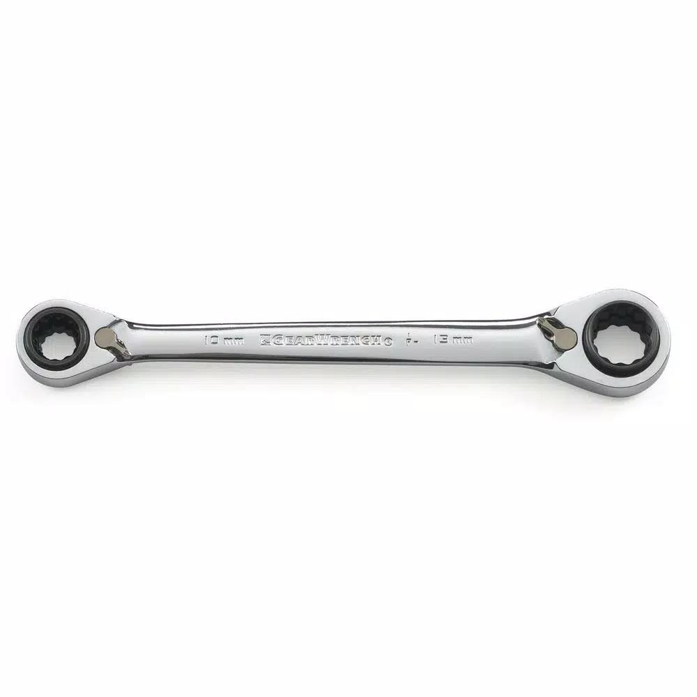 GEARWRENCH QuadBox 12-Point Reversible Ratcheting Wrench, 8mm x 10mm & 12mm x 13mm