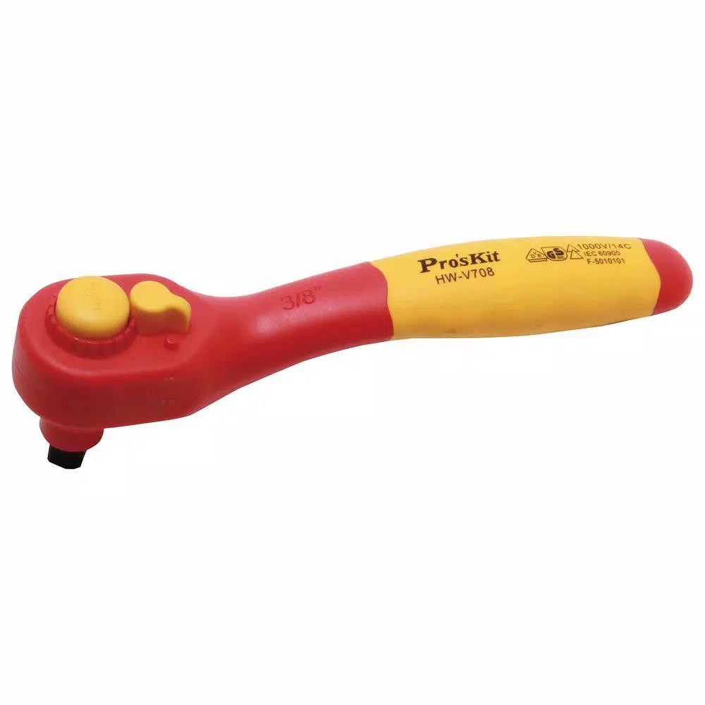 Pro'sKit 3/8 in. Drive 1000V Insulated Reversible Ratchet Handle