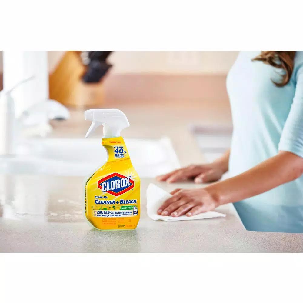 Clorox Clean-Up All Purpose Cleaner Spray with Bleach, Lemon Scent, 32 oz (2-Pack)