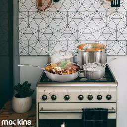 Mockins 10-Piece Tri-Ply Stainless Steel Cookware Set with Lids and Utensils thumbnail 8