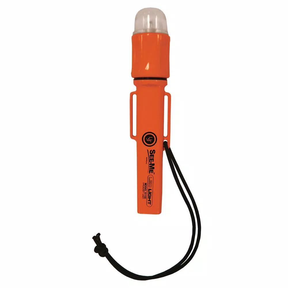 UST See-Me 1.0 Steady On Personal Locator Light, Waterproof LED Emergency Flashlight, Orange