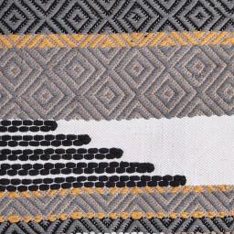 LR Home Trellis Neutral Black and Gray Geometric Fringe Wall Tapestry - Hand-Loomed Cotton Wall Hanging thumbnail 3