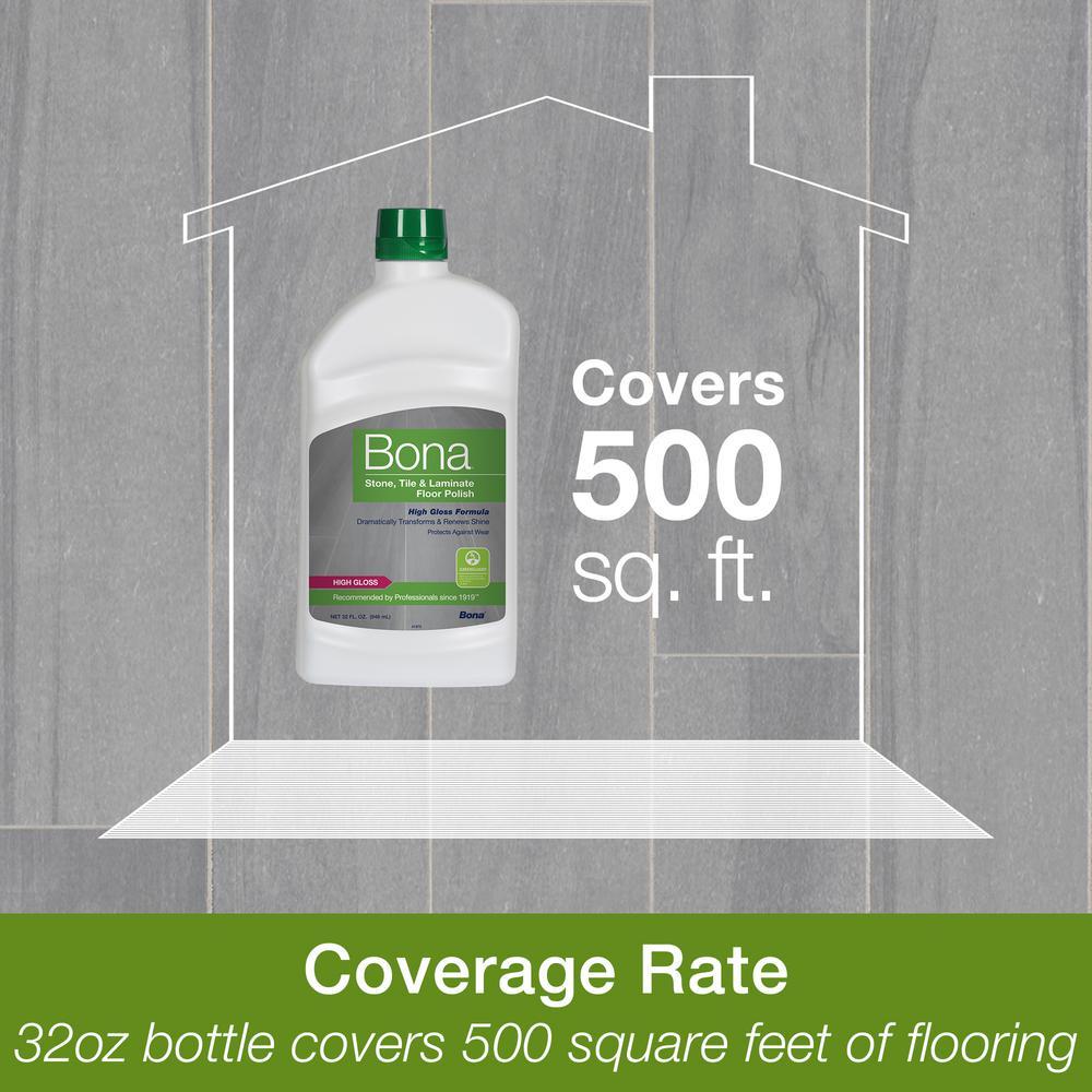 Bona High-Gloss Stone, Tile and Laminate Floor Polish, 32 oz.